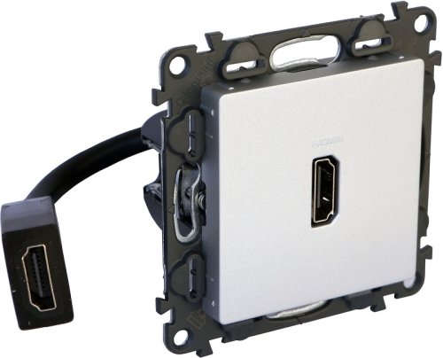 Розетка HDMI без рамки Legrand Valena Life 1-м алюминий картинка